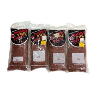 Lot Of 4 VTG Red Heart Bulky Rug Yarn #616 Spice, Latch Hook Acrylic NOS